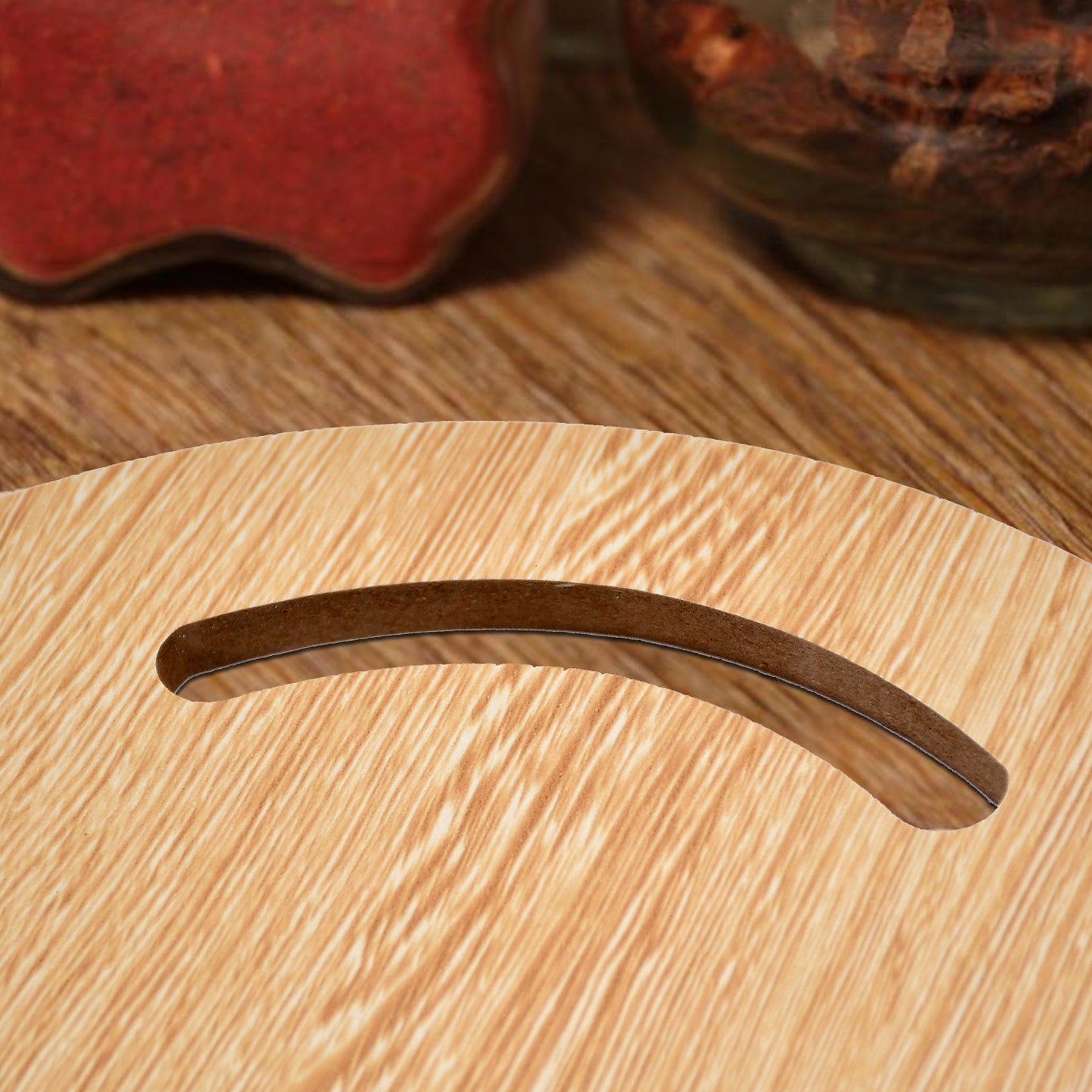 7123 Wooden Round Chopping Board  For Chopping Fruit  Vegetable