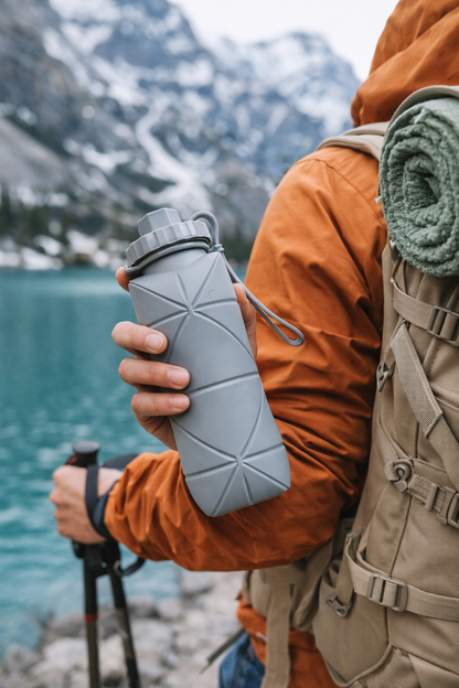 Foldable Silicone Water Bottle 600ml