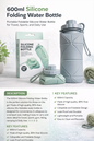 Foldable Silicone Water Bottle 600ml