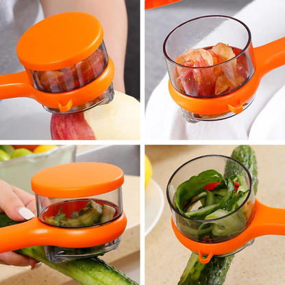 Stainless Steel Peeler With Container
