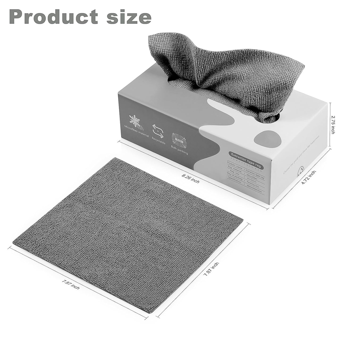 Thickened Magic Wipe Home Kitchen Car Multi-functional Cleaning Rag (20 Pc)